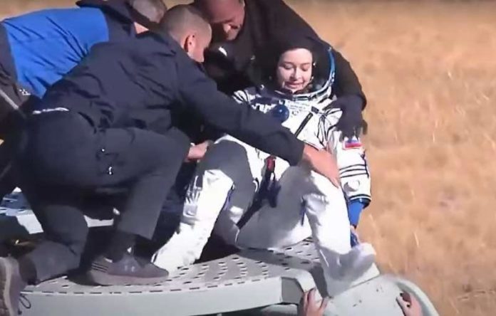 Regreso de Yulia Peresild, tras rodar la primera película en el espacio