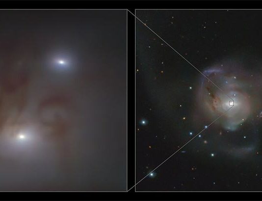 Se descubre el par más cercano de agujeros negros supermasivos Par de agujeros negros supermasivos