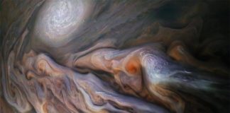 Júpiter resulta ser heterogéneo, la metalicidad da pistas sobre su origen Una multitud de nubes arremolinadas en el dinámico Cinturón Templado Norte de Júpiter se captura en esta imagen de la nave espacial Juno de la NASA