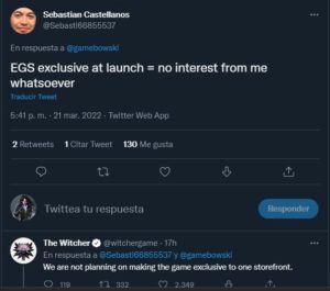 tweet sobre la exclusividad del juego en PC