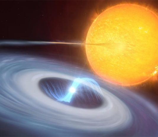 Astrónomos descubren las micronovas, un nuevo tipo de explosión estelar La impresión de este artista muestra un sistema de dos estrellas donde pueden ocurrir micronovas