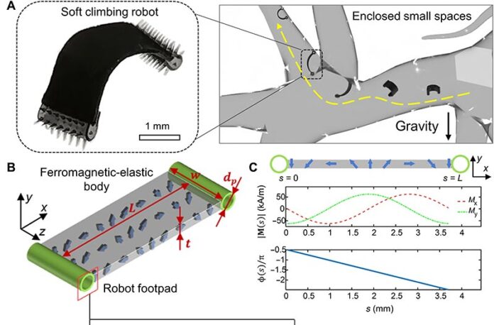 Milirobot: Robot de escalada suave inalámbrico de escala milimétrica capaz de atravesar superficies 3D complejas en espacios cerrados y confinados