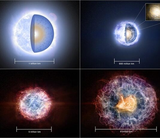 Astrónomos encuentran evidencia del púlsar más poderoso en una galaxia distante De estrella azul gigante a nebulosa de viento púlsar
