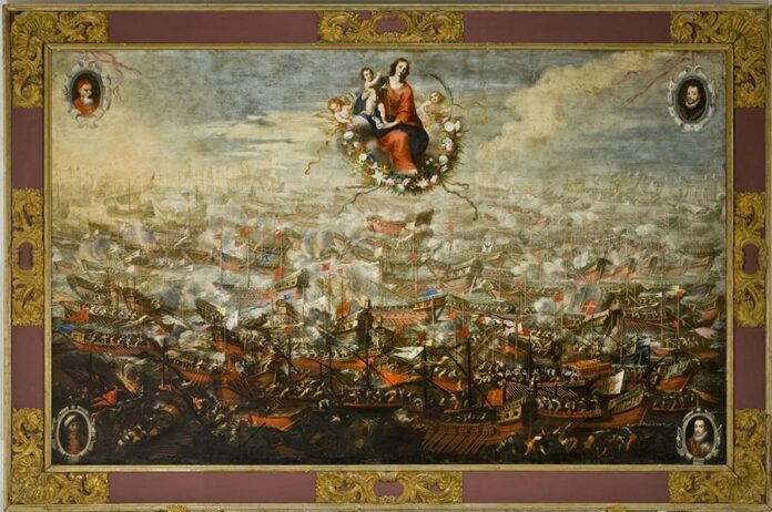 Batalla de Lepanto, por Juan de Toledo y Mateo Gilarte, 1663 - 1665