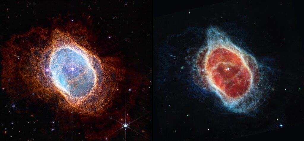 Las cámaras de Webb capturaron una estrella en su agonía, en la Nebulosa del Anillo Sur