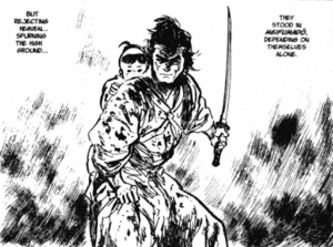 El lobo solitario y su cachorro cómic