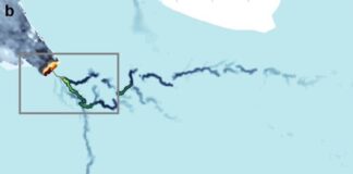 Un gran río bajo la capa de hielo de la Antártida podría afectar la pérdida de hielo Modelo del sistema fluvial de este río bajo la Antártida