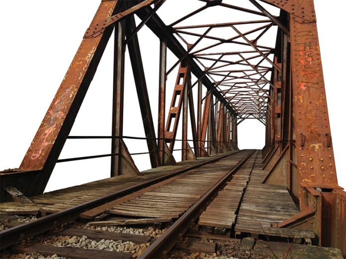 Puente afectado por la corrosión