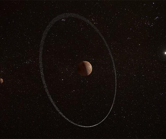 El planeta enano del Sistema Solar Quaoar tiene un anillo inesperado Impresión artística de Quaoar y su anillo