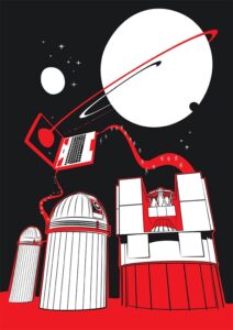 Ilustración que celebra el descubrimiento del planeta circumbinario BEBOP-1c utilizando el método de velocidad radial Ilustración que celebra el descubrimiento del planeta circumbinario BEBOP-1c utilizando el método de velocidad radial