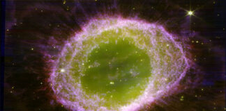 El Telescopio James Webb explora la estructura de la Nebulosa del Anillo Imagen de la Nebulosa del Anillo tomada con el instrumento NIRCam de James Webb