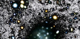 Astrónomos descubren una nueva galaxia casi oscura: Nube Una región de 100′′×100′′ alrededor de la galaxia casi oscura Nube