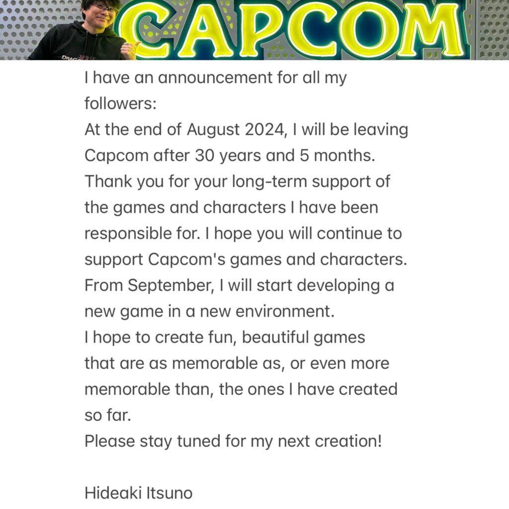 Hideaki Itsuno deja Capcom 