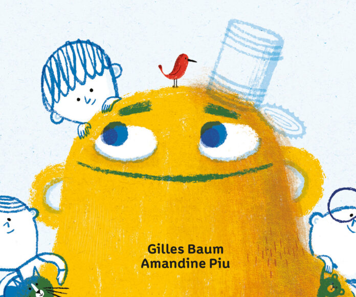 Fragmento de la portada de "Gerardo Gigante" ilustrada por Amandine Piu.