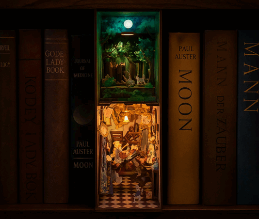 Book Nooks: el arte de crear mundos de fantasía en miniatura