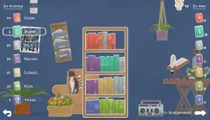 tiny bookshop estanterías y libros