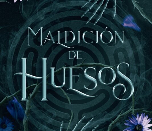 «Maldición de huesos»: una protagonista con lanzallamas y un laberinto podrido Fragmento de portada de "Maldición de huesos" de Harper L. Woods.