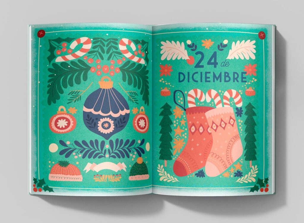 Separador de capítulos de "Un amor de Diciembre" a modo de calendario de adviento. 