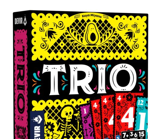 Trio, un juego de mesa para toda la familia (aunque no lo parezca) Caja del juego de mesa Trio
