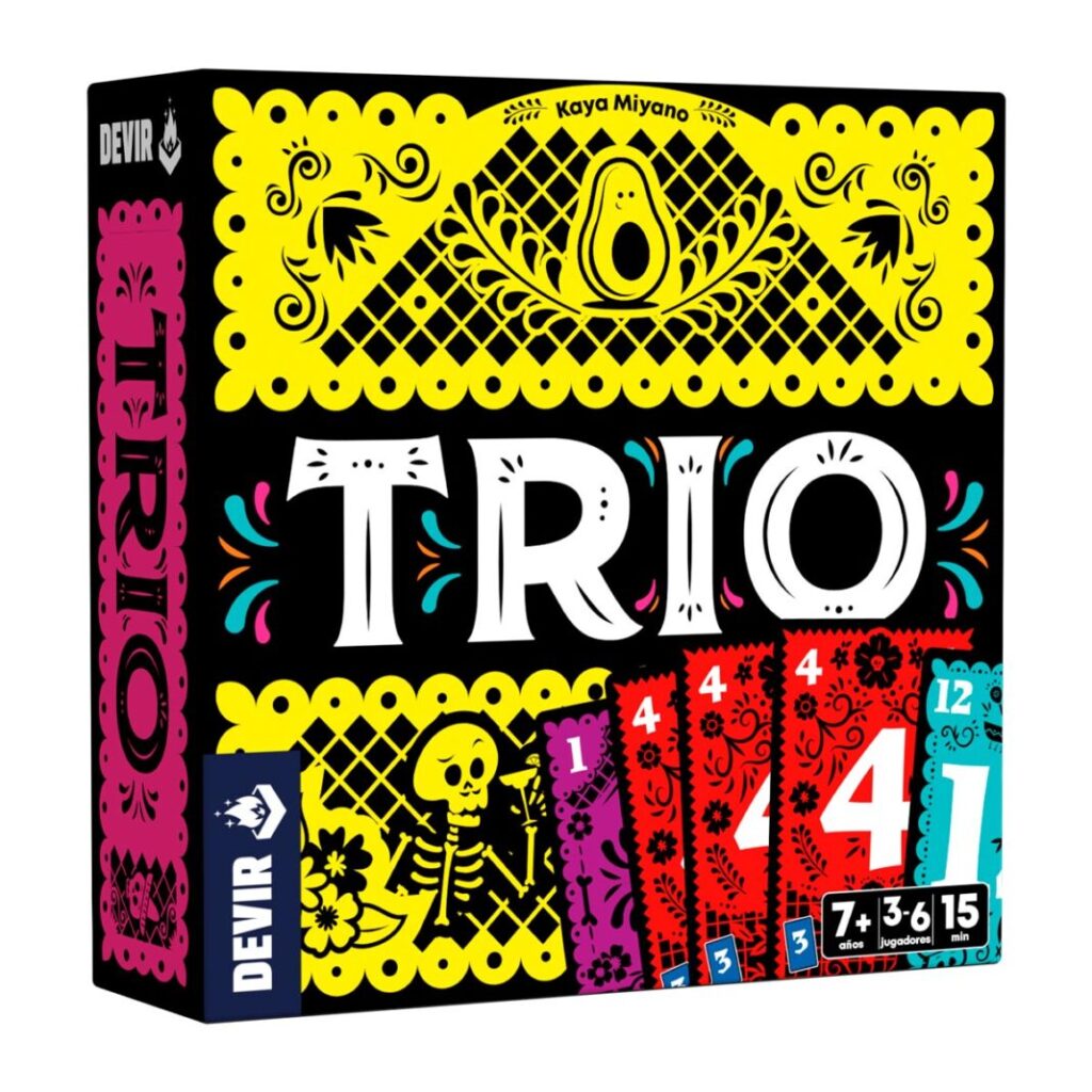 Caja del juego de mesa Trio