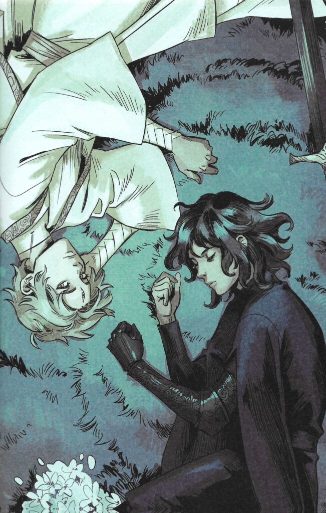 Ilustración de Michelle Wong para las guardas de "La Casa de la Bestia".