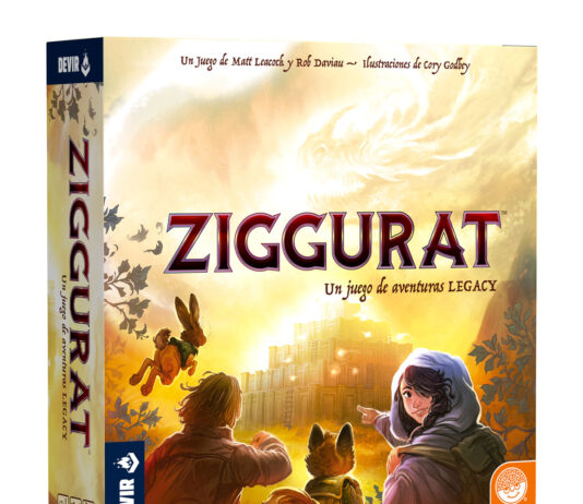 Ziggurat, un juego de mesa legacy para toda la familia Portada Caja Ziggurat