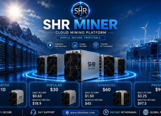 SHR Miner has launched a free cloud mining service for holders of BTC, XRP, and ETH, offering daily earnings of $10,700 or more