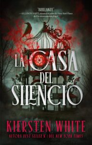 «La casa del silencio»: una mansión escalofriante con un poderoso secreto 1 Una imagen e un fondo oscuro con una casa parecida a una jaula de pájaros y las lestras del título La Casa del silencio