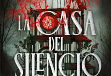 «La casa del silencio»: una mansión escalofriante con un poderoso secreto Una imagen e un fondo oscuro con una casa parecida a una jaula de pájaros y las lestras del título La Casa del silencio