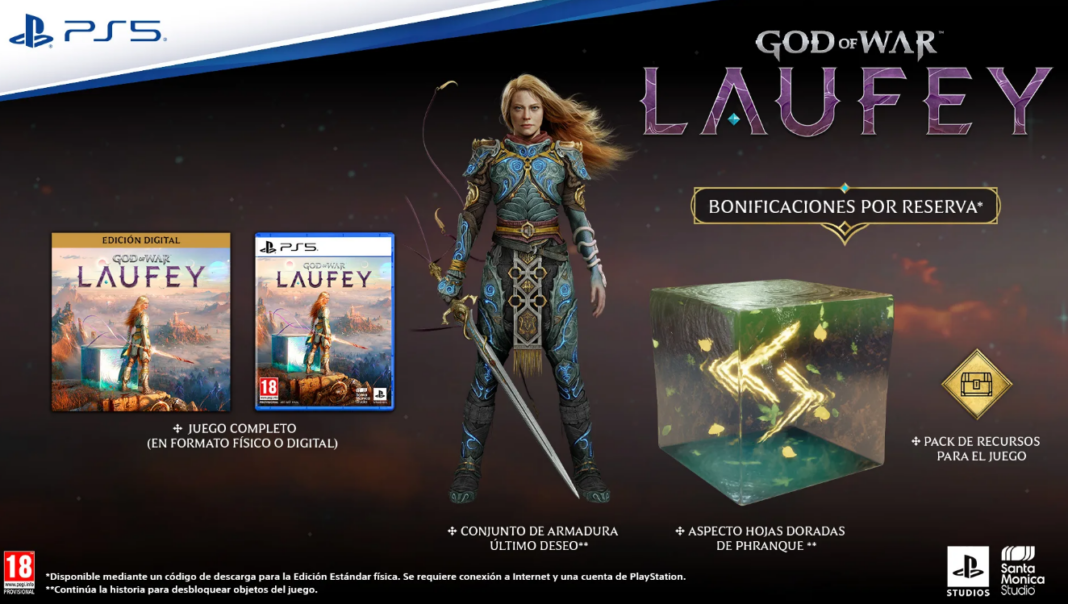 God of War Laufey muestra el combate de Faye con su arco serpentino y el contenido de las diferentes ediciones 2 God of War Laufey