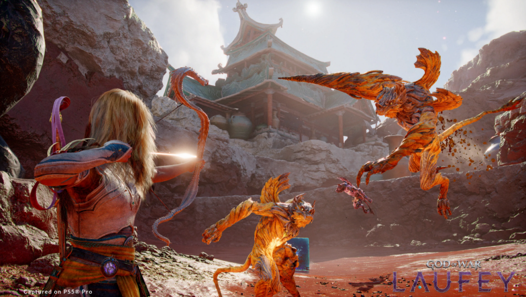 God of War Laufey muestra el combate de Faye con su arco serpentino y el contenido de las diferentes ediciones 1 God of War Laufey