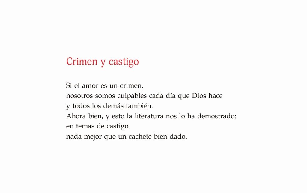 Poema Crimen y Castigo de Los Románticos