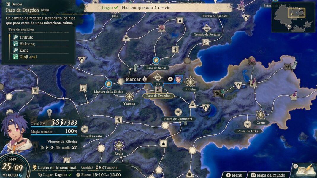 Fire Emblem: Fortune’s Weave - Análisis 8 Mapa del mundo de Fire Emblem: Fortune's Weave